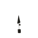 Lübech Living Sanded Cone om Wood Base Black højde 25 cm - Fransenhome